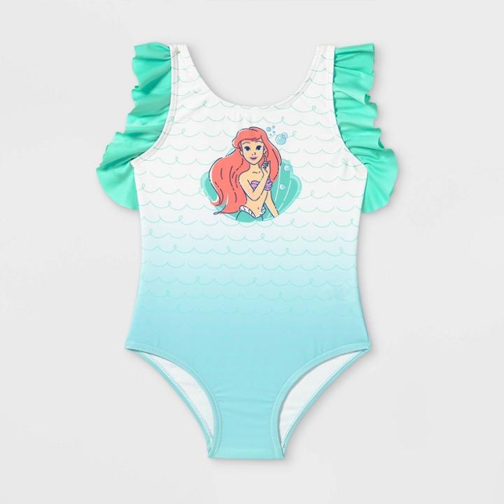 Toddler Girls' Disney Princess Ariel One Piece Swimsuit - Blue