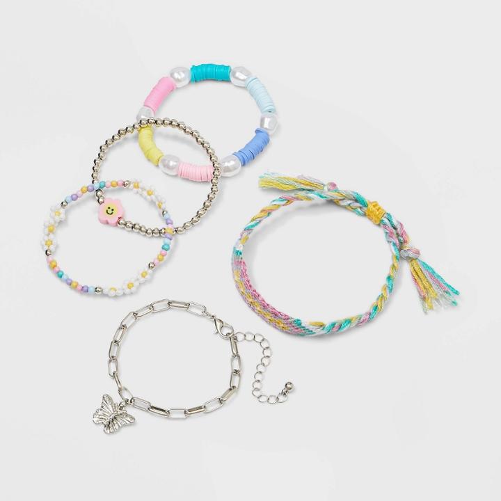 Girls' 5pk Butterfly Bracelet Set - Art Class