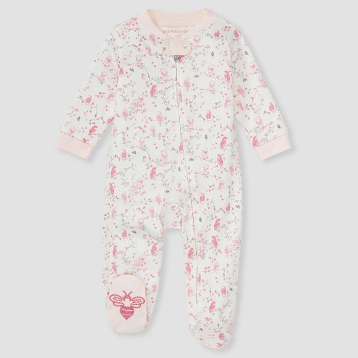 Burt's Bees Baby Baby Girls' 'hoot Hoot' Sleep N' Play - Light Pink Newborn