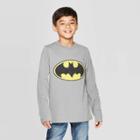Dc Comics Boys' Batman Long Sleeve T-shirt - Charcoal L, Boy's, Size: