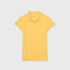 Petitegirls' Short Sleeve Interlock Uniform Polo Shirt - Cat & Jack Yellow