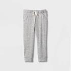 Toddler Girls' Solid Cozy Knit Jogger Pants - Cat & Jack Gray