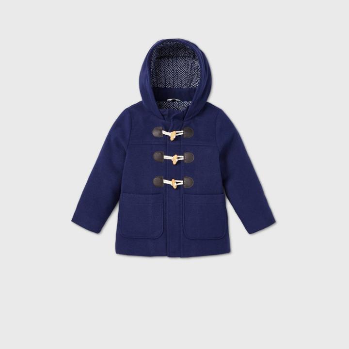 Toddler Faux Wool Coat - Cat & Jack Navy