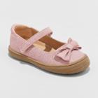 Toddler Girls' Ethel Metallic, Adjustable, Easy Close Mary Jane - Cat & Jack Pink