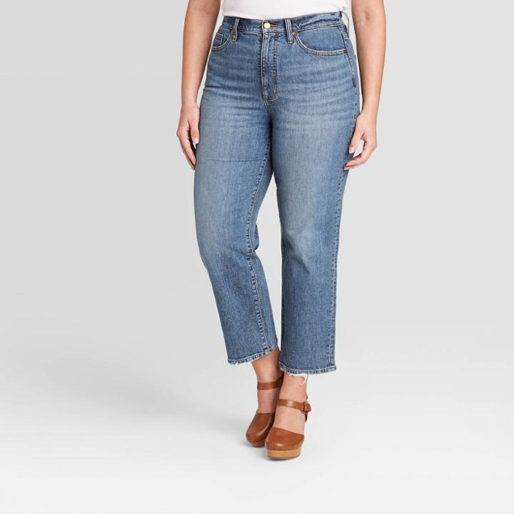 Women's High-rise Vintage Straight Ankle Jeans - Universal Thread Dark Wash