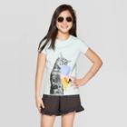 Girls' Ice Cream Cat Graphic T-shirt - Cat & Jack Aqua