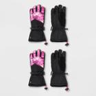 Girls' Printed 2pk Ski Gloves - C9 Champion 8-16, Girl's, Pink Black