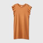 Women's Flutter Short Sleeve T-shirt Dress - Universal Thread Brown