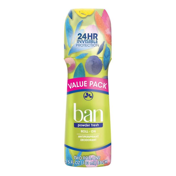 Ban Antiperspirant & Deodorant Powder Fresh Twin Pack - 3.5 Fl Oz/2pk