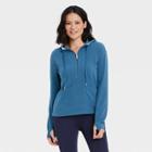 Women's Microfleece Pullover Sweatshirt - All In Motion Winter Blue