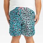 Bioworld Men's Big & Tall Ombre Leopard Print Swim Shorts