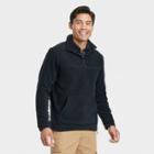 Men's Regular Fit Polar Fleece  Zip Sweatshirt - Goodfellow & Co Black