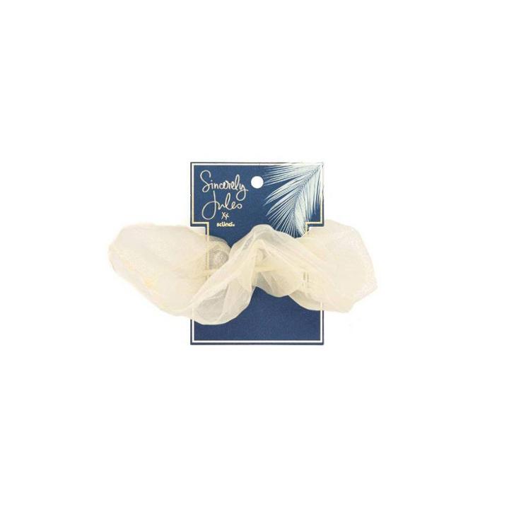 Sincerely Jules By Scunci Extra Large Organza Scrunchie - Cream, Beige
