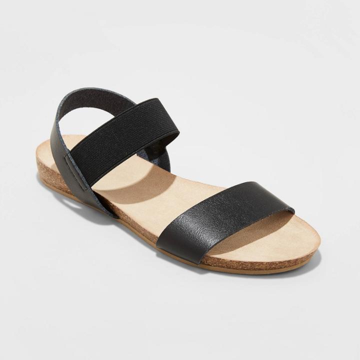 Women's Patty Ankle Strap Sandals - Universal Thread Black