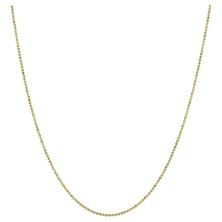 Distributed By Target Women's Diamond Cut Short Beaded Gold Chain Necklace Gold In Sterling Silver - Gold