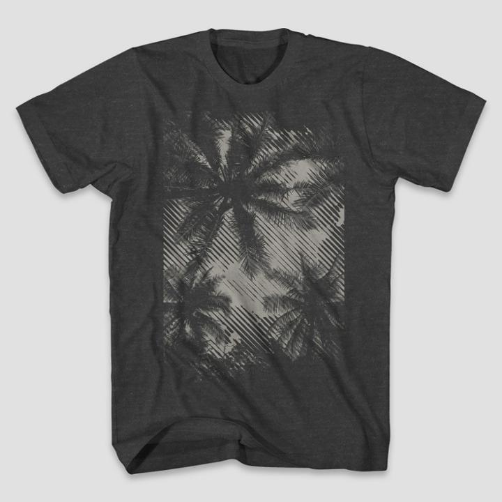 Mad Engine Men's Short Sleeve Mountain Views Graphic T-shirt Charcoal Heather