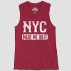 Women's Nyc Made Me Do It Graphic Tank Top - Awake Red