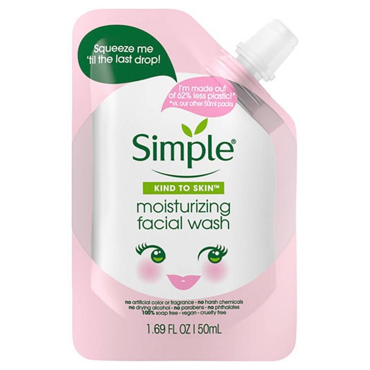 Simple Sassy Eco Friendly Pouch Moisturizing Facial Wash
