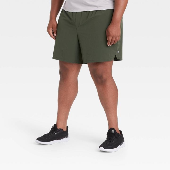 Men's Big & Tall Stretch Woven Shorts - All In Motion Olive 3xl, Green Green