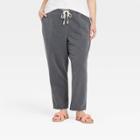 Women's Plus Size High-rise Fleece Jogger Pants - Universal Thread Dark Gray