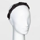 Hammered Satin Fabric With 5 Knot Headband - A New Day Black