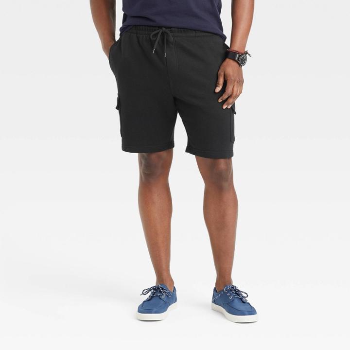 Men's 8.5 Knit Cargo Shorts - Goodfellow & Co Black