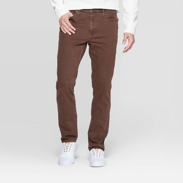 Men's 32 Slim Fit Jeans - Goodfellow & Co Bac Brown