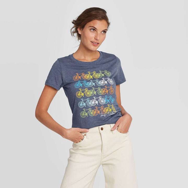 Women's Short Sleeve Commuter Graphic T-shirt - Awake Navy S, Women's, Size: