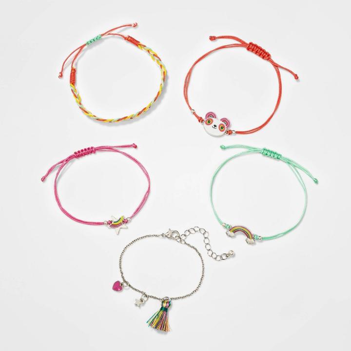 Girls' 5pk Panda Bracelet Set - Cat & Jack , Girl's,