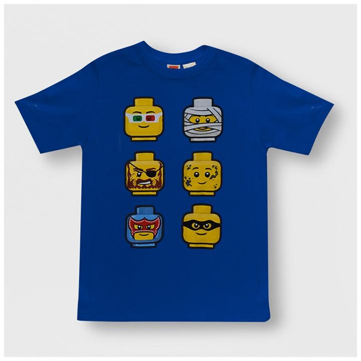 Boys' Lego Faces Short Sleeve Graphic T-shirt - Blue