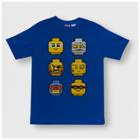 Boys' Lego Faces Short Sleeve Graphic T-shirt - Blue