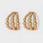 Beaded Small Hoop Earrings - A New Day Gold