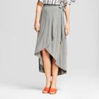 Women's Midi Wrap Skirt - A New Day Heather Gray Xxs
