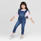Toddler Girls' Ruffle Denim Overall - Art Class Blue