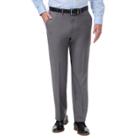 Haggar Men's Premium Comfort 4-way Stretch Classic Fit Flat Front Dress Pants - Medium Gray