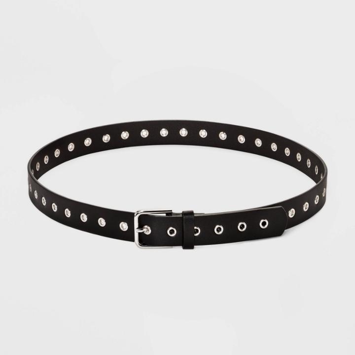 Women's Plus Size Grommet Belt - Ava & Viv Black