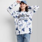 Adult Printed Regular Fit Crewneck Sweatshirt - Original Use Navy/tie-dye Design Xs, Blue/tie-dye Design