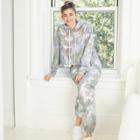 Women's Cropped Hoodie - Wild Fable Blue/gray Tie-dye
