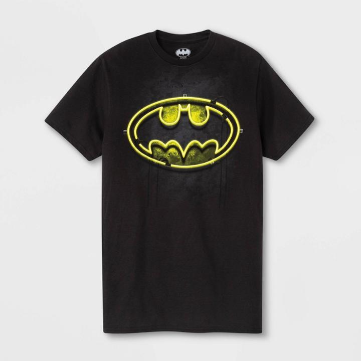 Warner Bros. Men's Batman Short Sleeve Graphic T-shirt - Black S, Men's,
