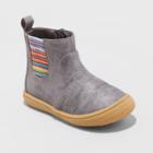 Toddler Girls' Vanette Elastic Gore Ankle Boots - Cat & Jack Pewter