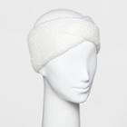 Women's Knit Crossover Cold Weather Headband - A New Day Cream (ivory)
