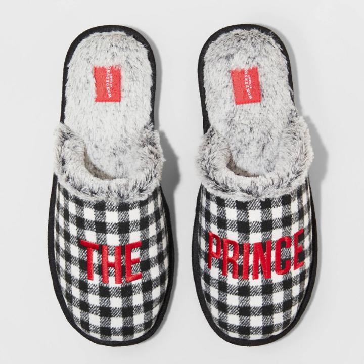Men's Family Sleep Prince Slippers - Wondershop Black