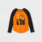 Girls' Disney Hocus Pocus Long Sleeve Graphic T-shirt - Orange