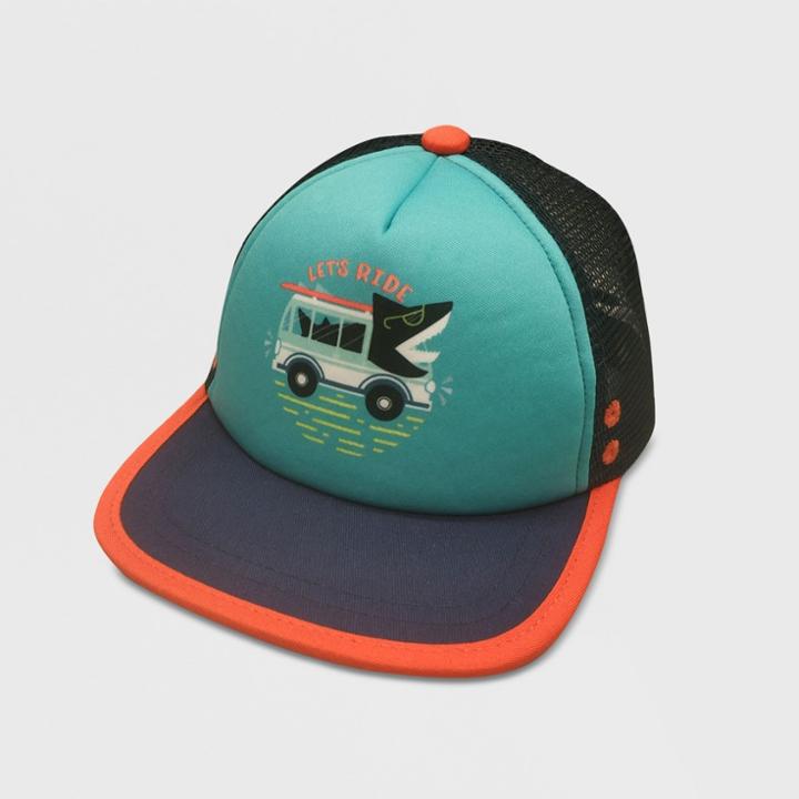 Toddler Boys' Shark Print Baseball Hats - Cat & Jack Blue/orange
