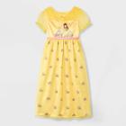 Toddler Girls' Disney Princess Belle Fantasy Snug Fit Nightgown - Yellow
