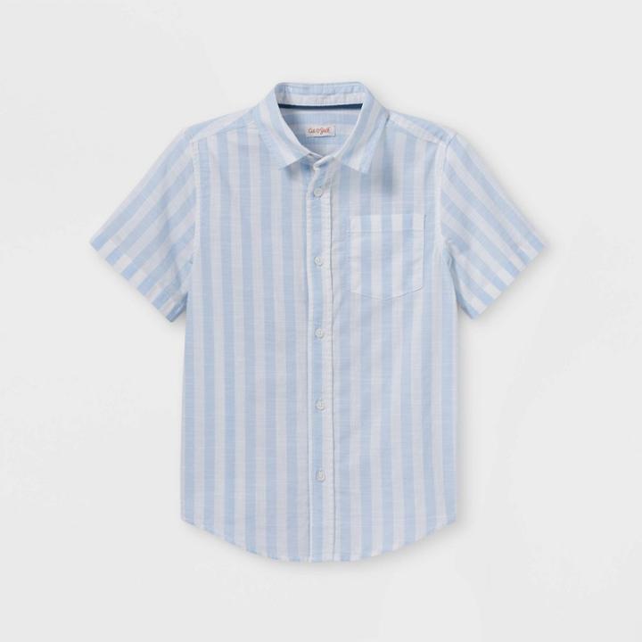 Boys' Woven Button-down Short Sleeve Shirt - Cat & Jack White