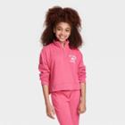 Girls' Quarter Zip Sweatshirt - Art Class Red