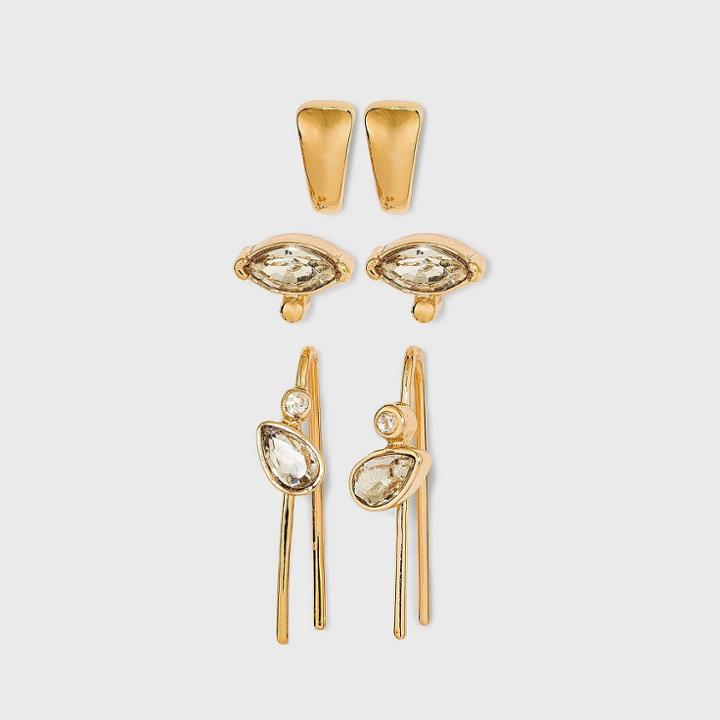 Threader Hoop Earrings - A New Day Gold