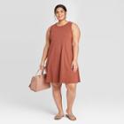 Women's Plus Size Tank Dress - Universal Thread Brown 1x, Women's,