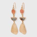 Semi-precious Aventurine And Jasper Drop Earrings - Universal Thread Pink